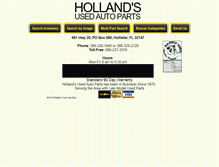 Tablet Screenshot of hollandsautoparts.com